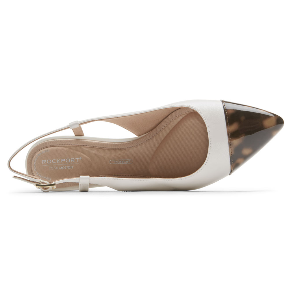 Slingback Rockport Mujer Mexico - Total Motion Salima Posted Blancos - PMZTQ1539